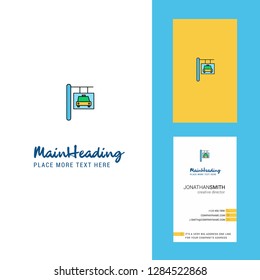 Traffic board  Creative Logo and business card. vertical Design Vector