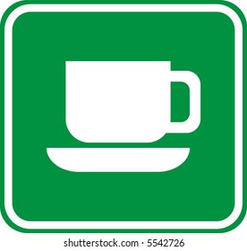 traffic board indicating a cafe place