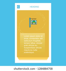 Traffic board  mobile vertical banner design design. Vector