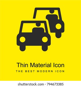 Traffic bright yellow material minimal icon or logo design