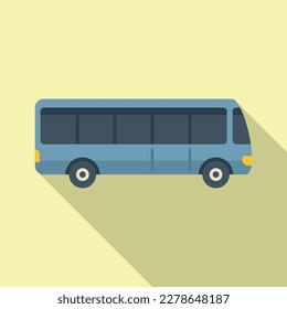 Traffic bus icon flat vector. Airport transfer. Terminal trip