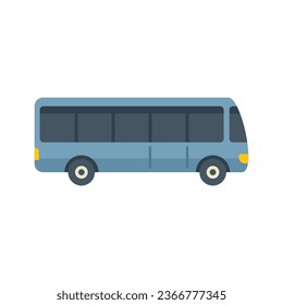 Vector plano del icono del bus de tráfico. Traslado al aeropuerto. Terminal de viaje aislado