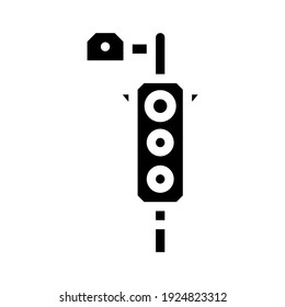 traffic camera glyph icon vector. traffic camera sign. isolated contour symbol black illustration