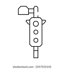 traffic camera line icon vector. traffic camera sign. isolated contour symbol black illustration