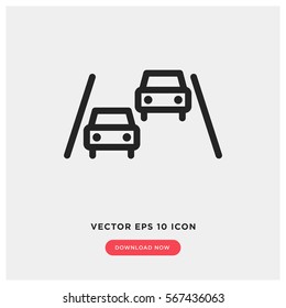 Traffic cars vector icon, car jam symbol. Modern, simple flat vector illustration for web site or mobile app