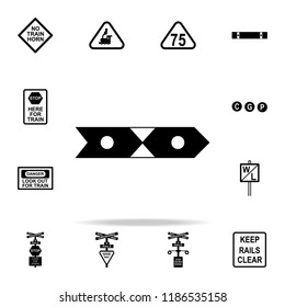 traffic caution indicator icon. Railway Warnings icons universal set for web and mobile