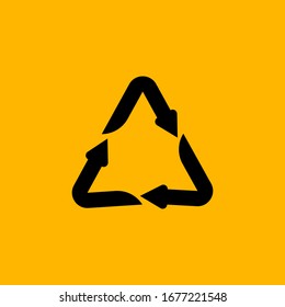 
traffic caution vectors with roundabouts or for recycling signs