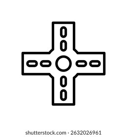 Traffic Circle vector icon stock illustration