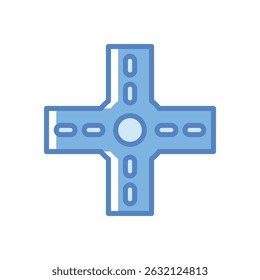 Traffic Circle vector icon stock illustration
