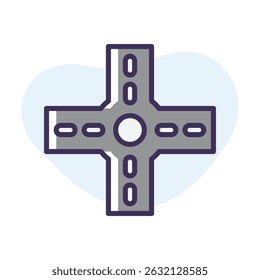 Traffic Circle vector icon stock illustration