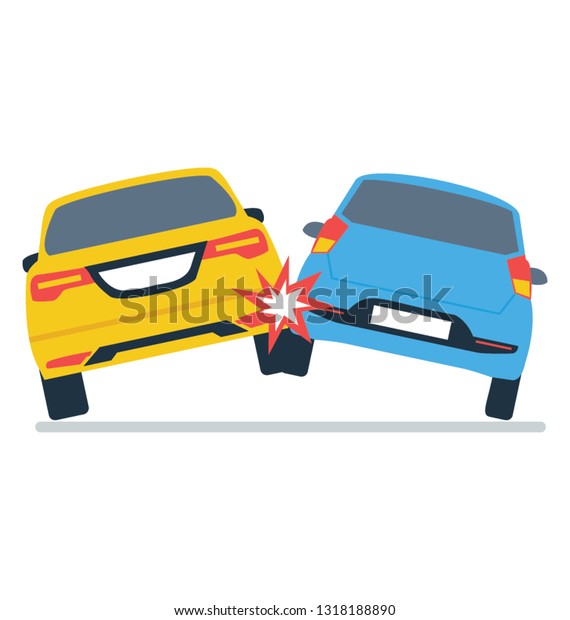 Traffic\
collision, car collision flat detailed icon\
