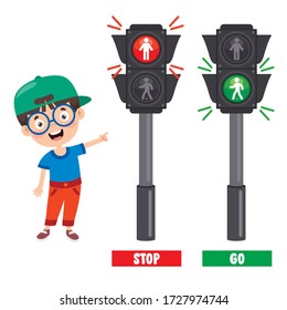 Traffic Concept With Funny Characters