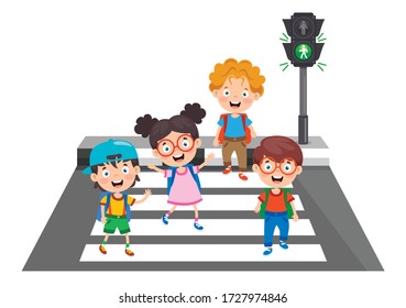 59,194 Children walking on road Images, Stock Photos & Vectors ...