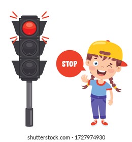 Traffic Concept With Funny Characters