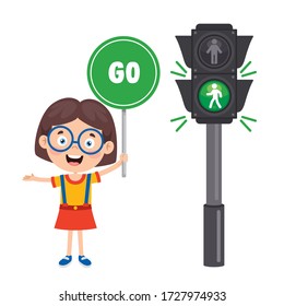 Traffic Concept With Funny Characters