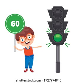 Traffic Concept With Funny Characters