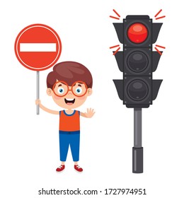 Traffic Concept With Funny Characters