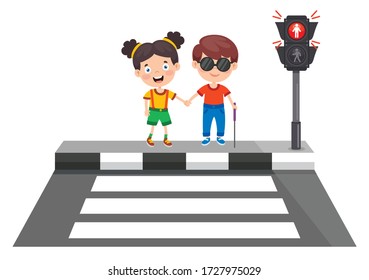 Traffic Concept With Funny Characters