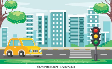 Traffic Concept With Lights And Equipments