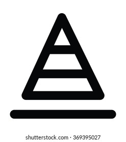 Traffic cone Bold Line Vector Icon 