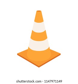 traffic cone cartoon vector. symbol. logo.