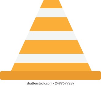 Traffic Cone  Construction Icon Vector Flat Iluustration