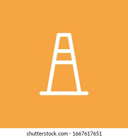 Traffic cone doodle symbol. Traffic vector.