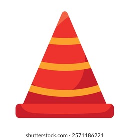 traffic cone firefighter equipment isolated icon