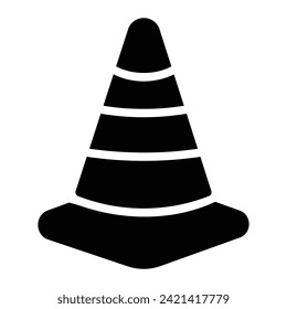 traffic cone Glyph Icon Background White