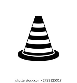 Symbol für Verkehrskonus-Symbol, das die Bausicherheit oder die Arbeitszonenwarnung darstellt