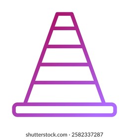 Traffic Cone Graphic Symbol Minimalist Design
