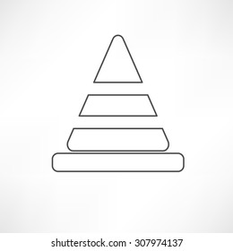 Traffic cone icon