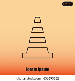 Traffic cone icon