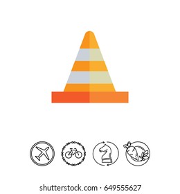 Traffic cone icon