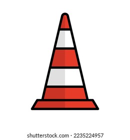 Traffic cone icon. Construction cone. Vector.