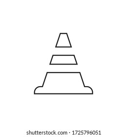 Traffic cone icon design isolated on white background
