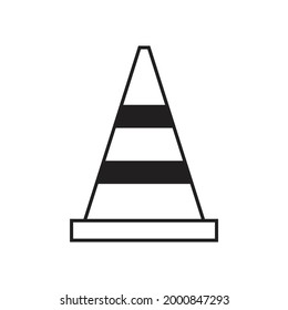 Traffic cone icon design isolated on white background