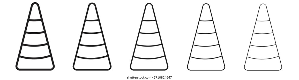 Diseño del icono del cono de tráfico, logotipo, App, interfaz de usuario. Ilustración vectorial, EPS