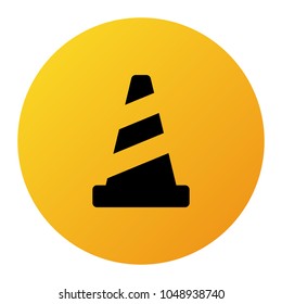 traffic cone icon design with solid design style. vector illustration.