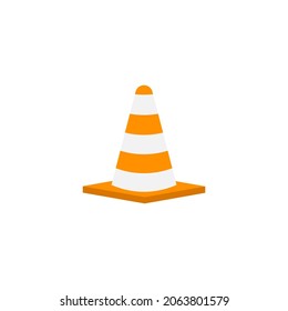 Traffic cone icon design template vector illustration isolated