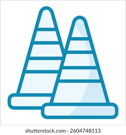 Traffic Cone Icon Element For Design