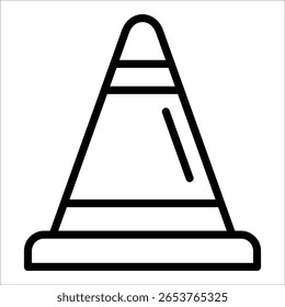 Traffic Cone Icon Element For Design