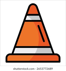 Traffic Cone Icon Element For Design
