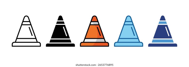 Traffic Cone Icon Element For Design
