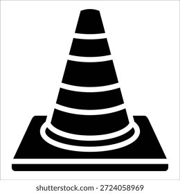 Elemento de icono de cono de tráfico para diseño
