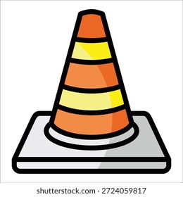 Elemento de icono de cono de tráfico para diseño