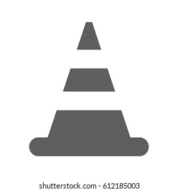Traffic cone icon gray