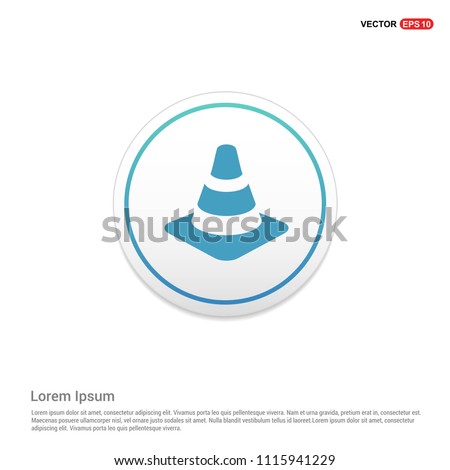 traffic cone icon Hexa White Background icon template - Free vector icon