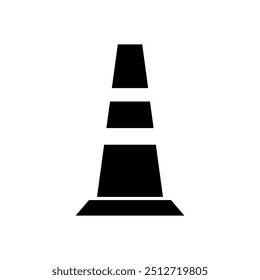 Traffic cone icon illustrated on background
