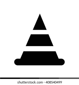 traffic cone icon Illustration design